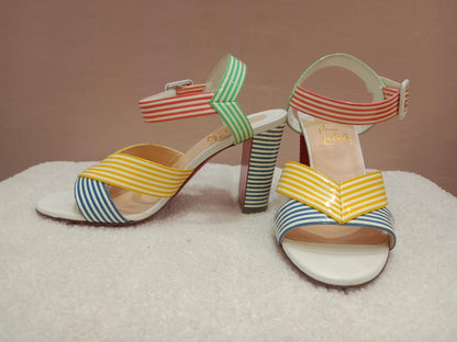 Christian Louboutin "Palavas" Sandals Patent Size 36