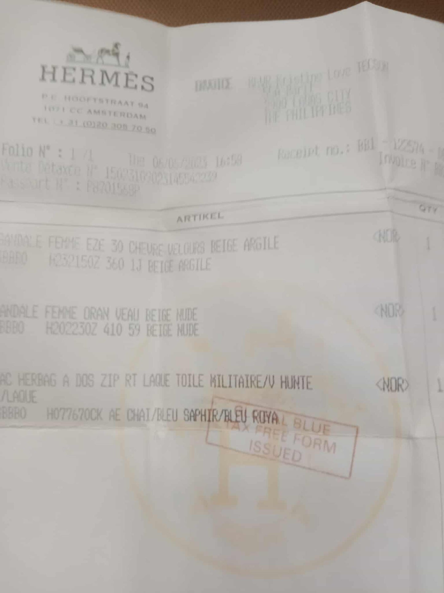 Hermes Herbag Ado Zip Backpack Canvas Bicolor Tan/Blue Stamp U 2022