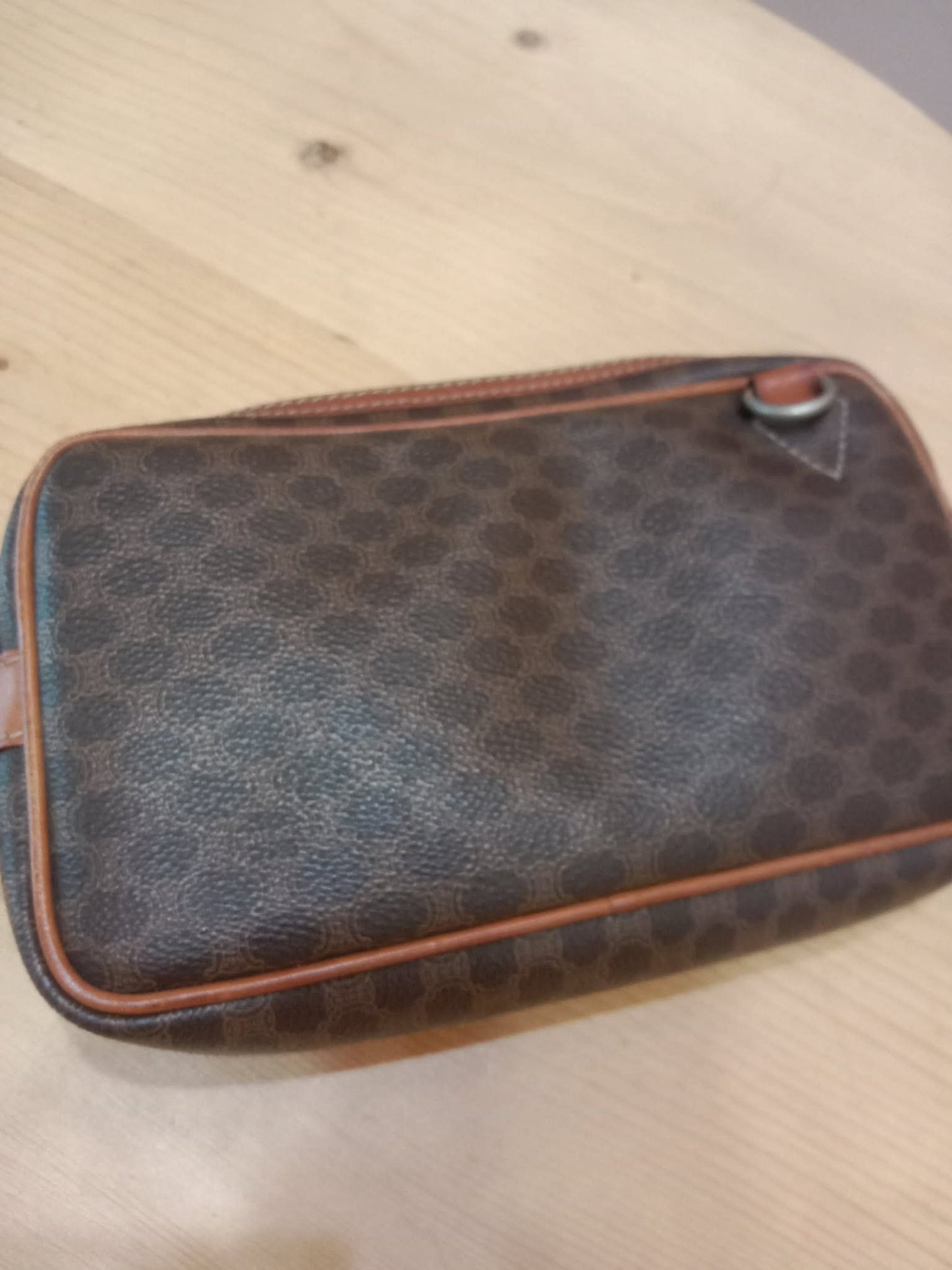 Celine Macadam Coated Canvas Camera Bag Brown