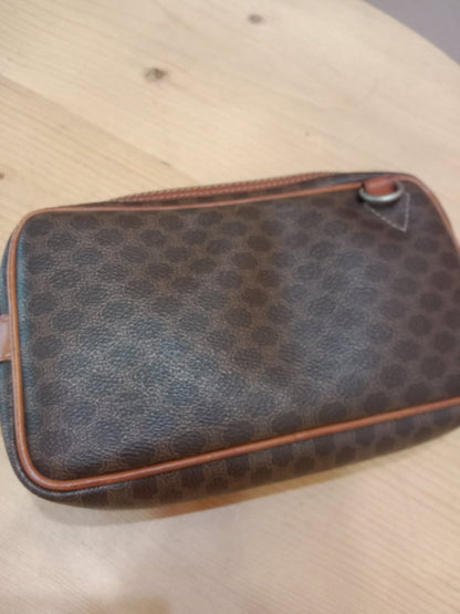 Celine Macadam Coated Canvas Camera Bag Brown