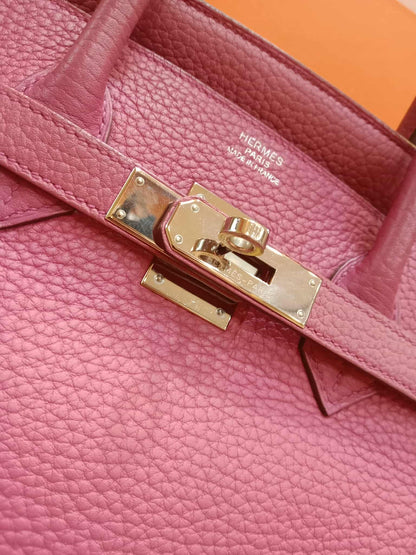 Hermes Birkin 35 Rose Poupre Clemence Stamp T 2015