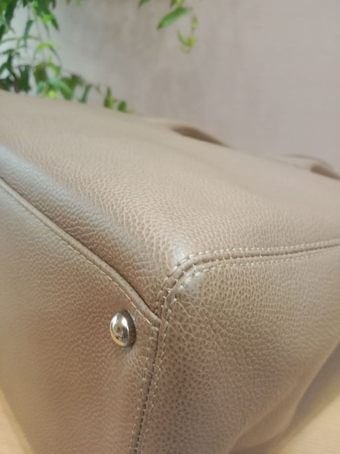 Chanel Cerf Executive Tote in Neutral Taupe Color CC Turnlock Closure Series 17
