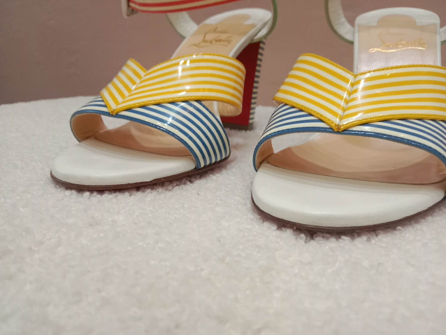Christian Louboutin "Palavas" Sandals Patent Size 36