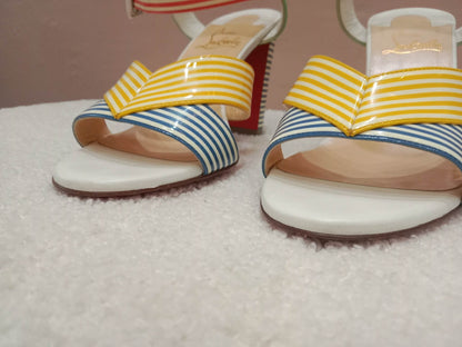 Christian Louboutin "Palavas" Sandals Patent Size 36