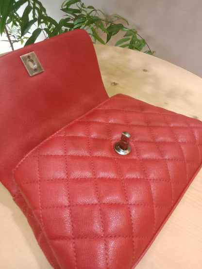 Chanel Cocohandle Caviar Red Small Series 23
