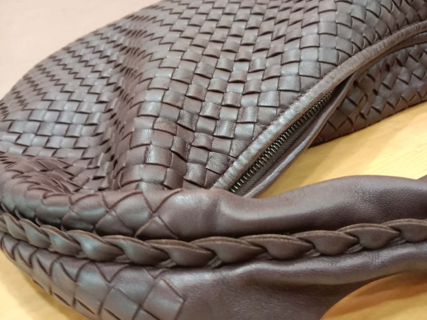Bottega Veneta Intrecciato Espresso Woven Nappa Leather Maxi Bag