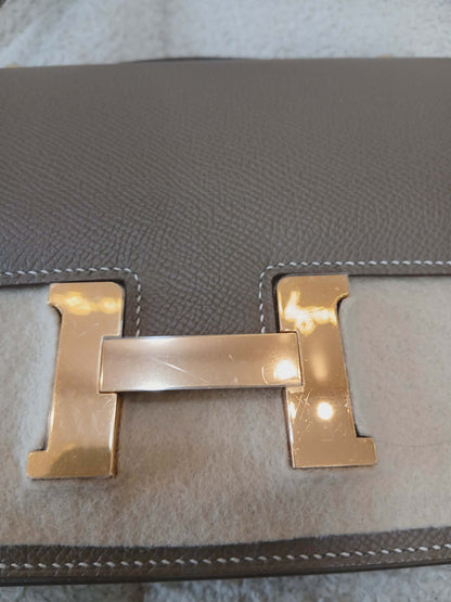 Hermes Constance 18 Epsom Etoupe Stamp U 2022