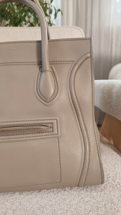 Celine Drummed Phantom Taupe Bag