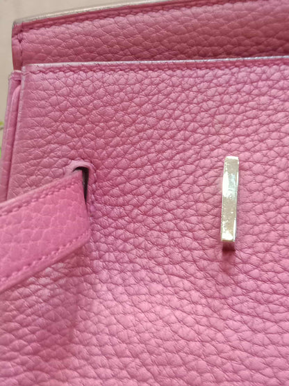 Hermes Birkin 35 Rose Poupre Clemence Stamp T 2015