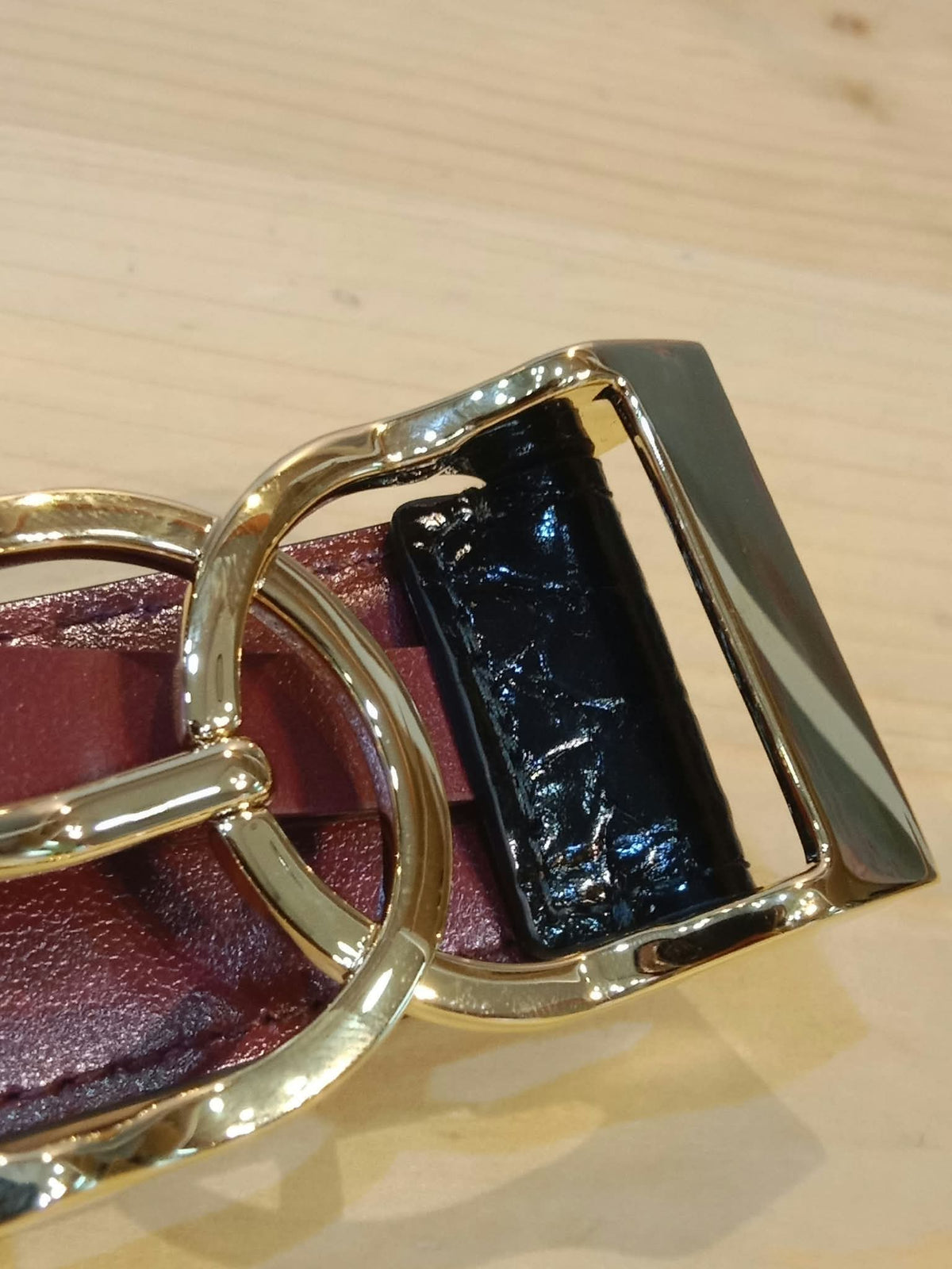 Chanel Crocodile Embossed Calfskin & Metal Belt Black Brandnew