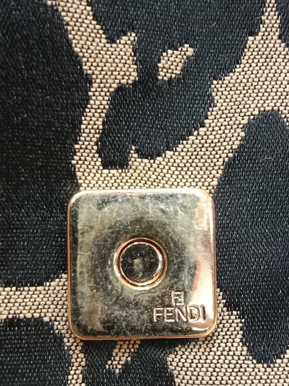 Fendi Mia Flap Bag Leopard Print Shoulder Bag