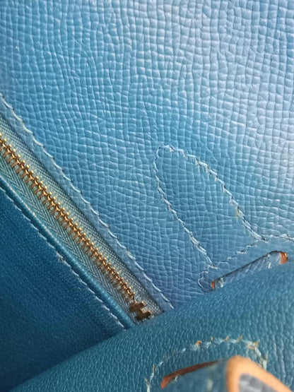 Hermes Kelly 28 Mykonos Sellier Epsom Stamp O Square 2011