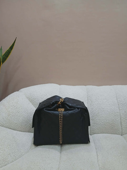 Chanel 25 Black Caviar Microchipped Fullset