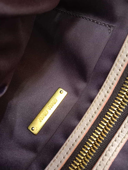 Miu Miu Matelasse Leather Pink Bag