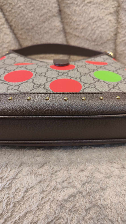 Gucci Jackie 1961 GG Supreme Studded Brown