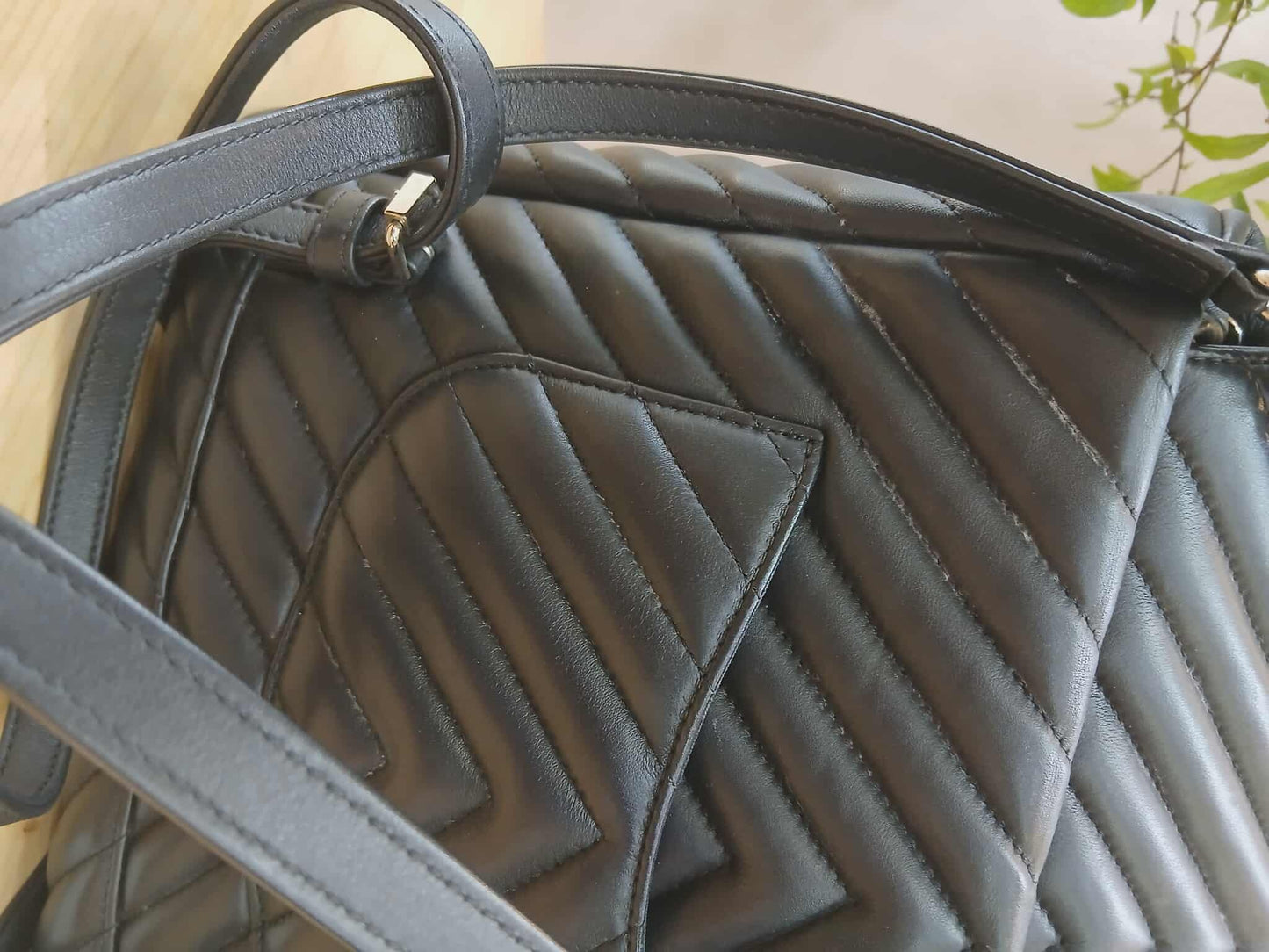 Chane Urban Spirit Backpack Chevron Lambskin Black Series 22