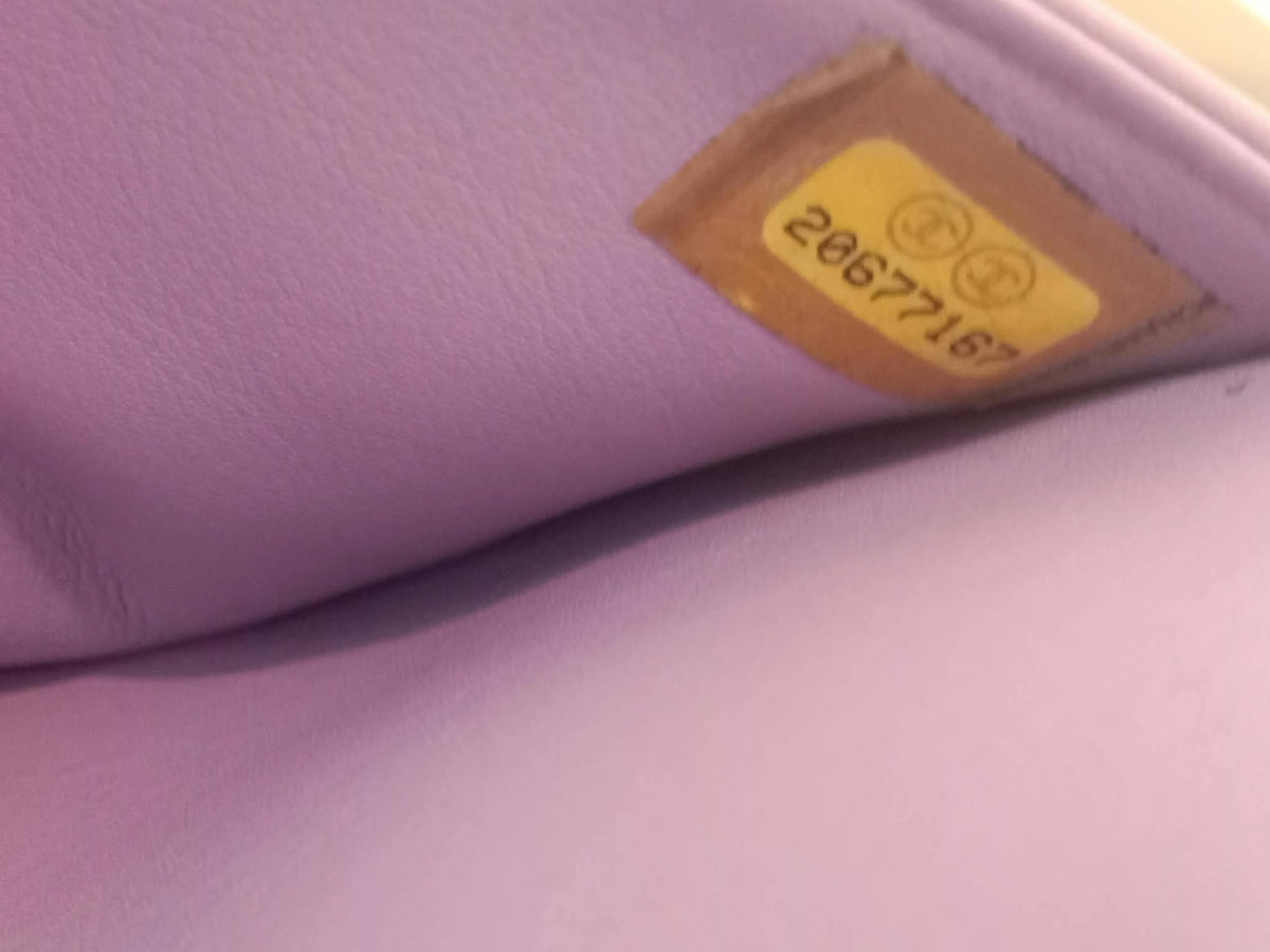 Chanel Boy Flap Wallet on Chain Crocodile Lavender Series 20