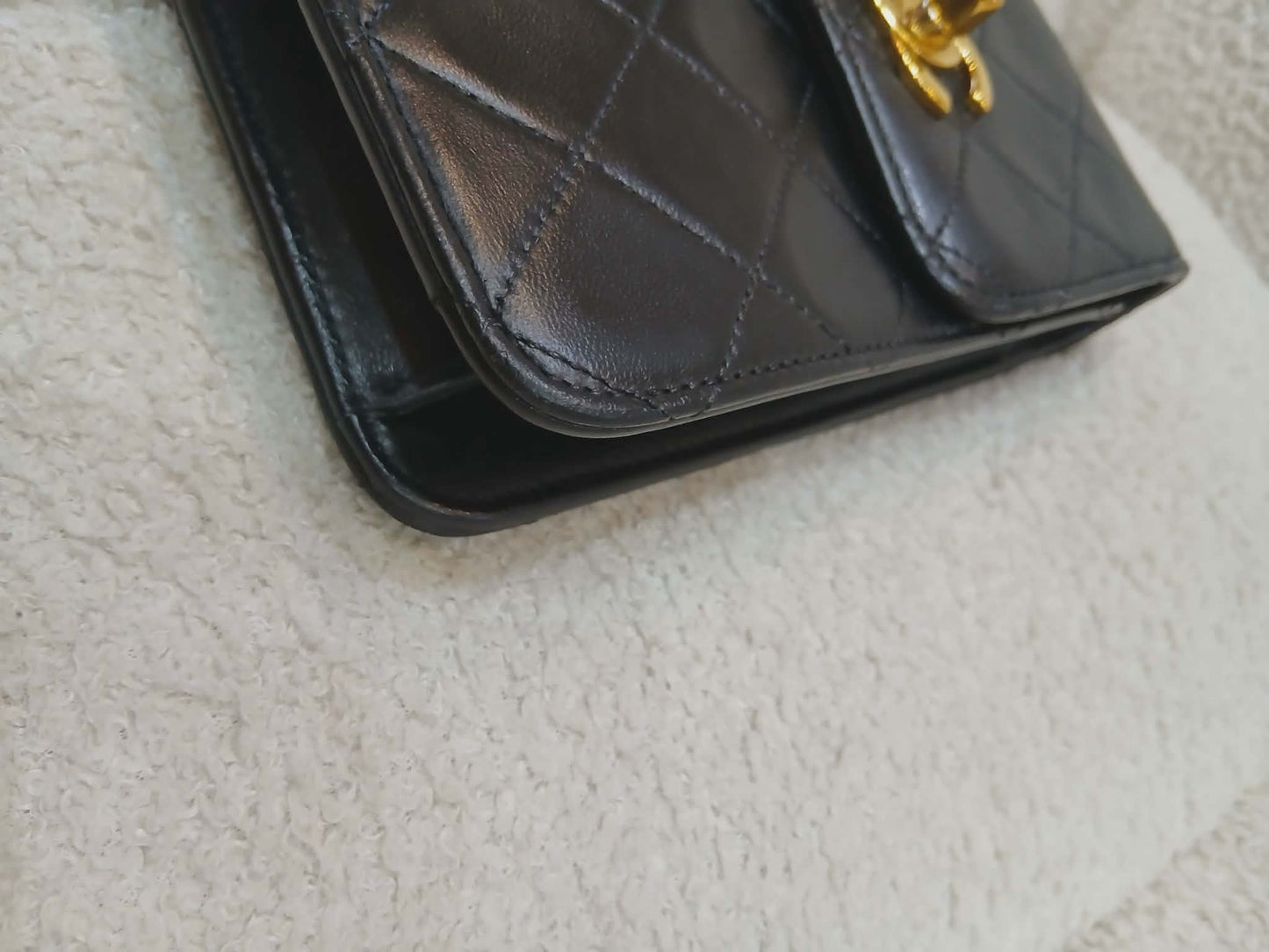 Chanel Matelasse Lambskin Double Turn Lock Vintage Mini Briefcase Series 1