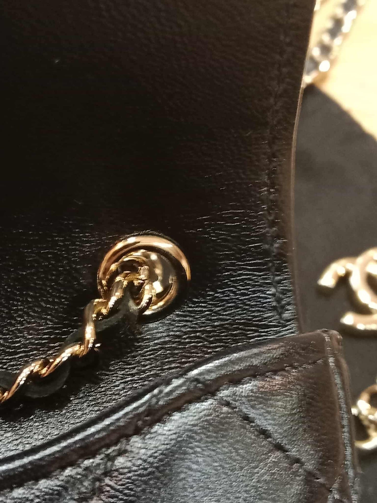 Chanel Bow Chain Belt Bag Black Lambskin Series 31