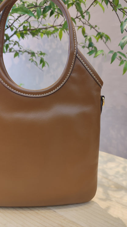 Miu Miu Ivy Tote Bag Cognac Mini Fullset