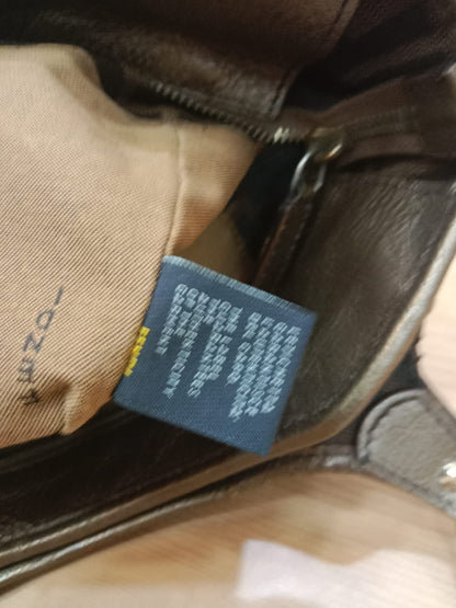 Fendi Zucca Canvas Trim Chef Shopper Tote Bag Brown