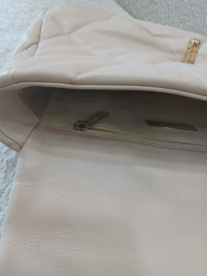 Chanel 19 Beige Lambskin Small Series 30