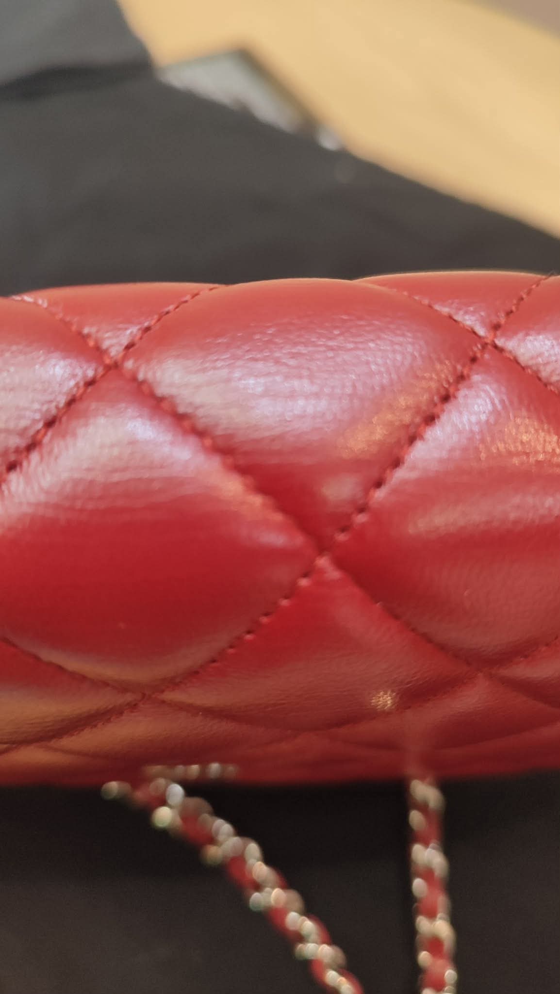 Chanel Wallet on Chain Red Lambskin Series 16