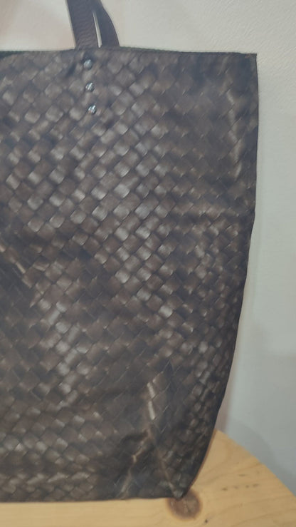 Bottega Veneta Nylon Tote Bag Brown