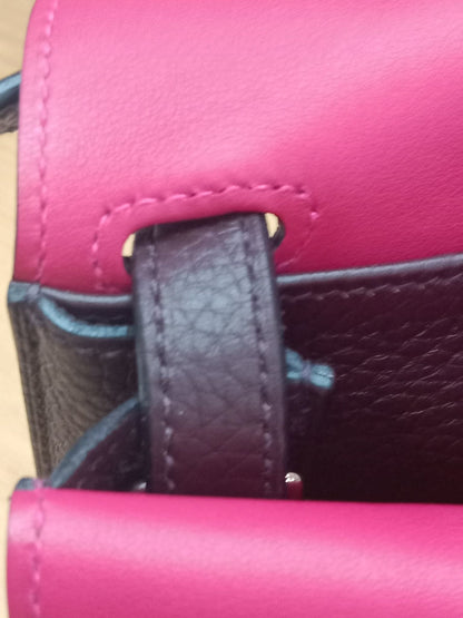 Hermes Halzan 25 Clemence Rouge/Framboise Stamp Z 2021