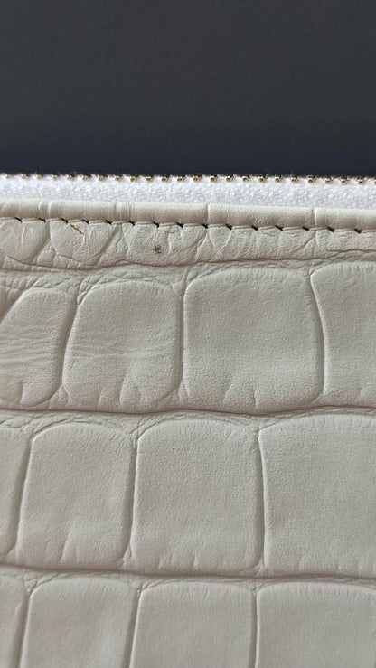 Chanel OCase Croc Embossed White Series 28