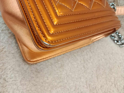 Chanel Quilted Patent Leboy Bronze Series 19