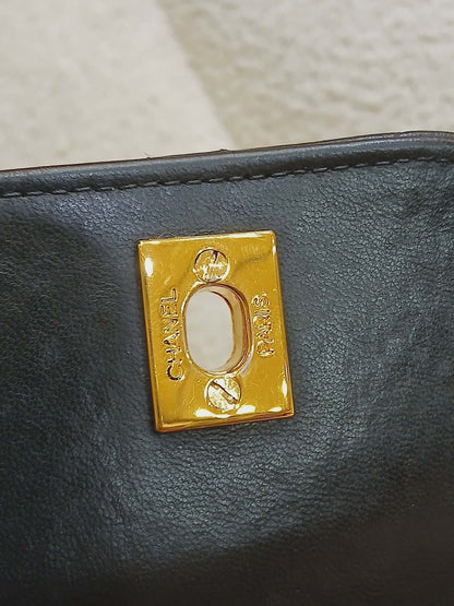 Chanel Matelasse Lambskin Double Turn Lock Vintage Mini Briefcase Series 1