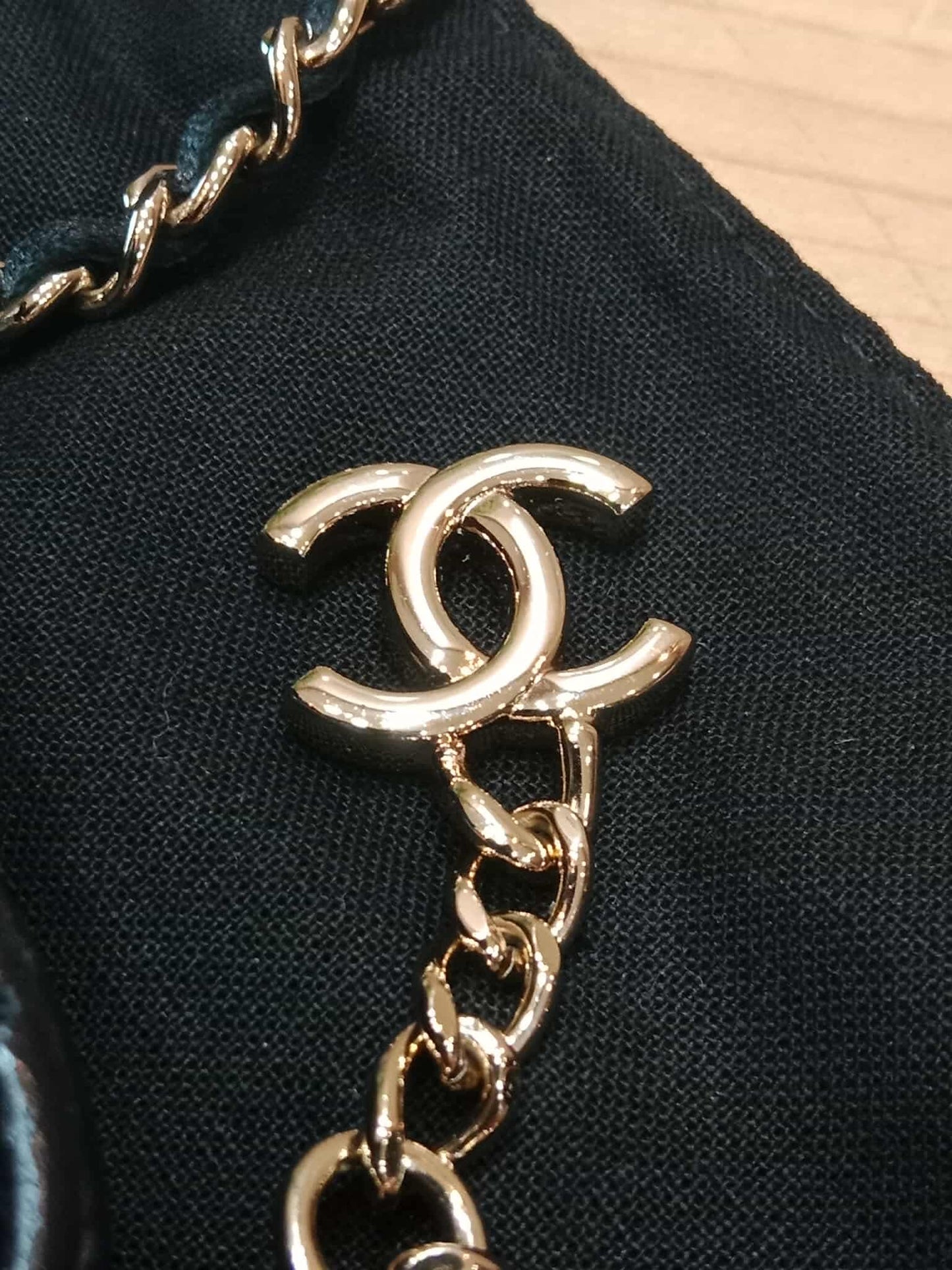 Chanel Bow Chain Belt Bag Black Lambskin Series 31
