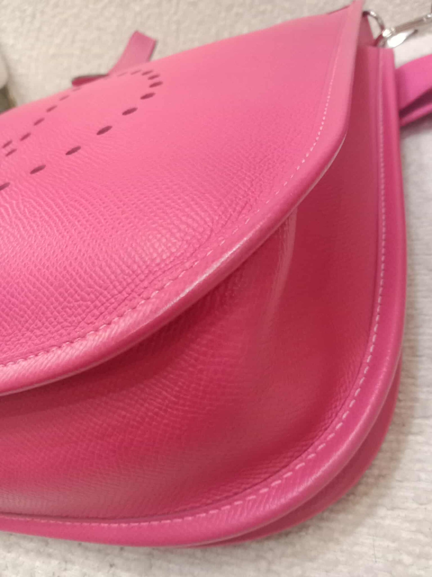 Hermes Evelyne Rose Tyrien Epsom PM Stamp Q Square 2013