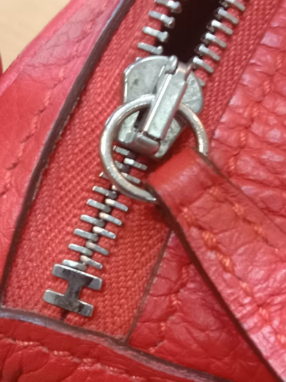 Hermes Lindy 26 Clemence Coral Red Stamp X 2016