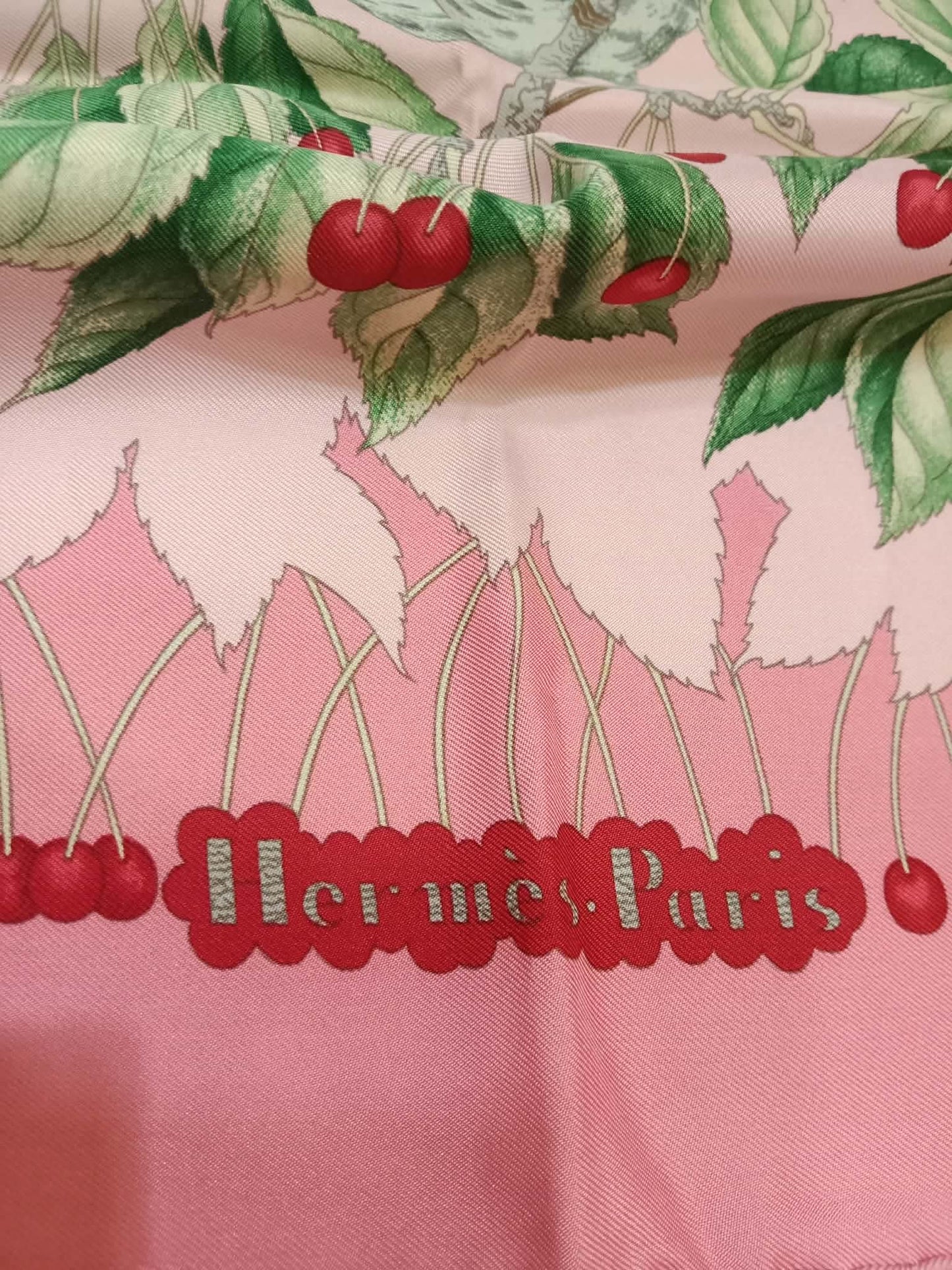 Hermes Les Merises Silk Scarf designed by Antoine de Jacquelot
