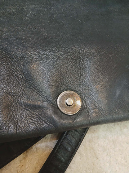 Chanel Square Double Flap Lambskin Dark Gray Series 15