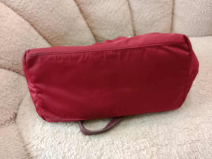 Prada Tessuto Nylon Top Handle Bag Red