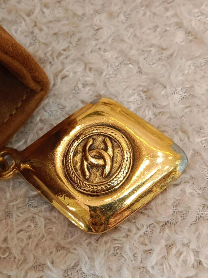 Chanel Vintage Suede Moon Bag Series 1