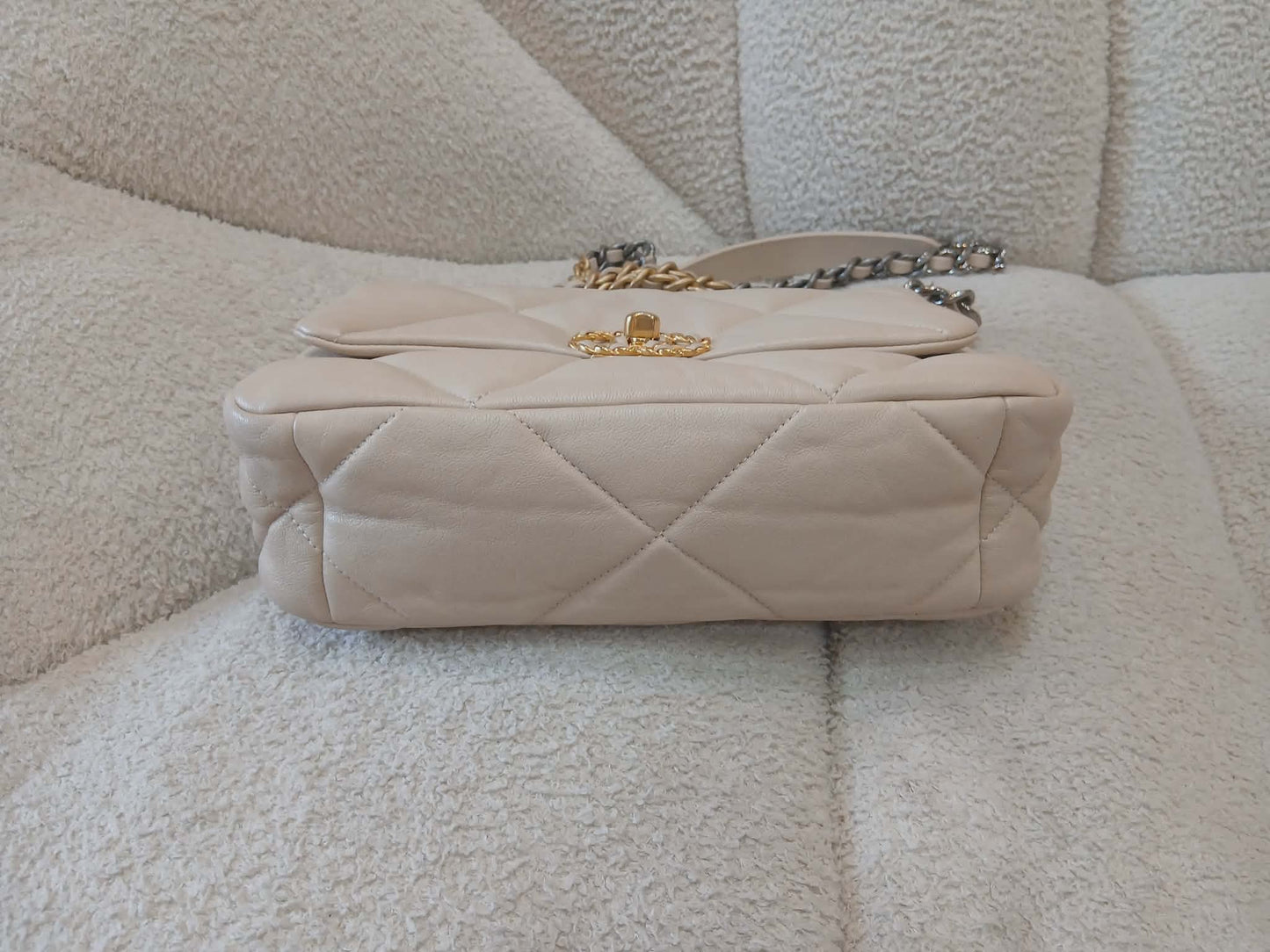Chanel 19 Beige Lambskin Small Series 30