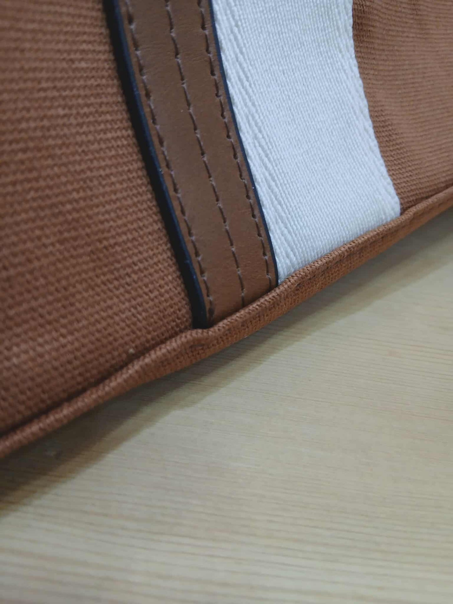 Chloe Sac A Langer Mother's Tote Handbag Canvas/Leather Crimson