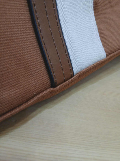 Chloe Sac A Langer Mother's Tote Handbag Canvas/Leather Crimson