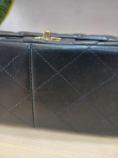 Chanel Double Flap Jumbo Lambskin Black Series 16