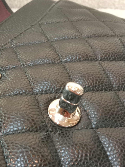 Chanel Classic Double Flap Medium Black Caviar Series 19