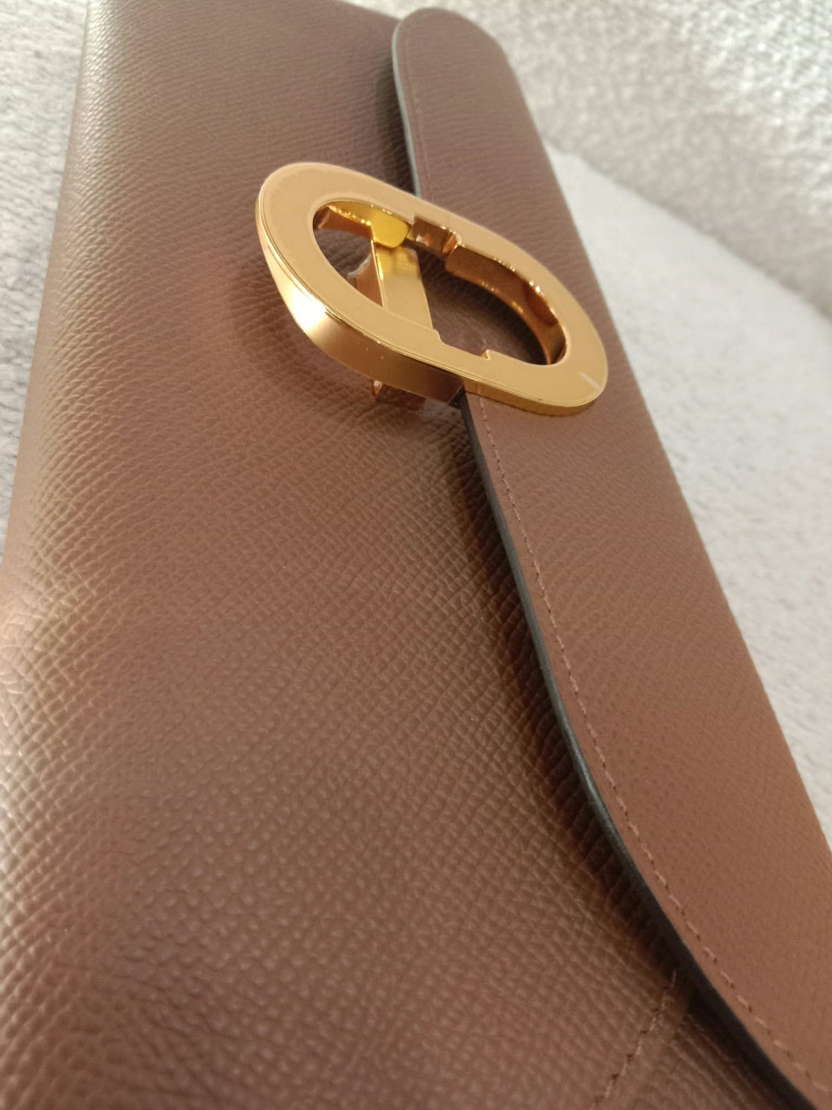 Hermes Maillon Chaine d'Ancre To Go Wallet Epsom Gold on Gold Stamp W 2024