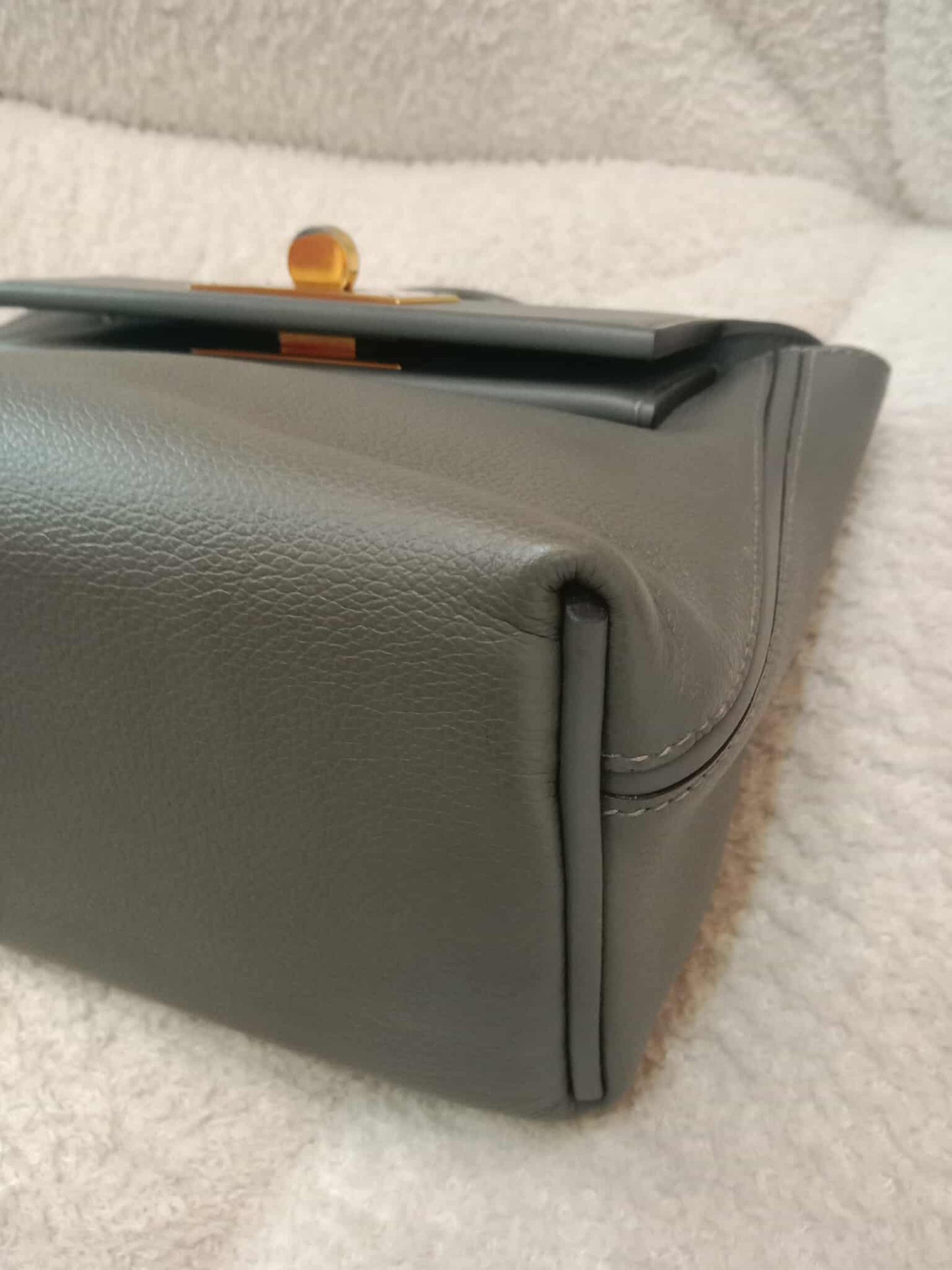 Hermes Mini 24/24 Gris Meyer Evercolor Stamp U 2022
