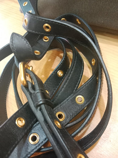 Prada Logo Jacquard Tote Corda Bruciato