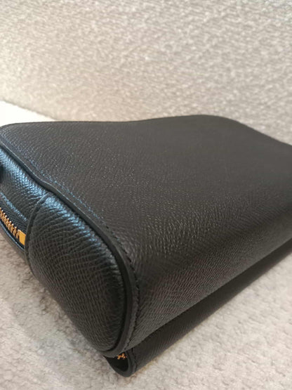 Christian Dior Caro Double Pouch Shoulder Bag Black