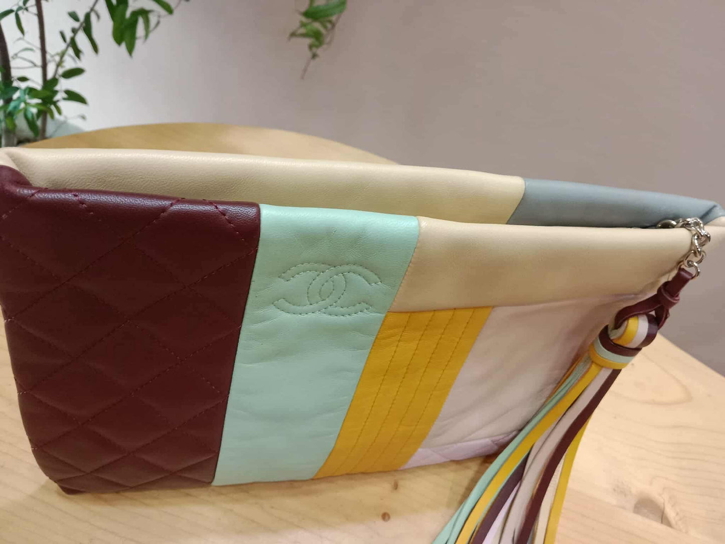 Chanel Colorblock Patchwork O-Case Clutch Lambskin Series 22