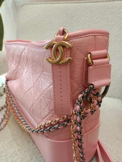 Chanel Gabrielle Hobo Bag Large Pink Series 27